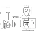 APEM 4000 Dual Axis Potentiometer Joystick Conical Handle, IP65, 24 V dc 400-123