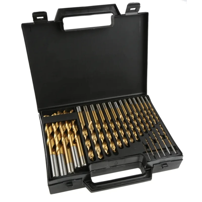 RS PRO 25-Piece High Speed Steel Titanium Coated Twist Drill Bit Set for Metal 1 mm to 13 mm 467-9060