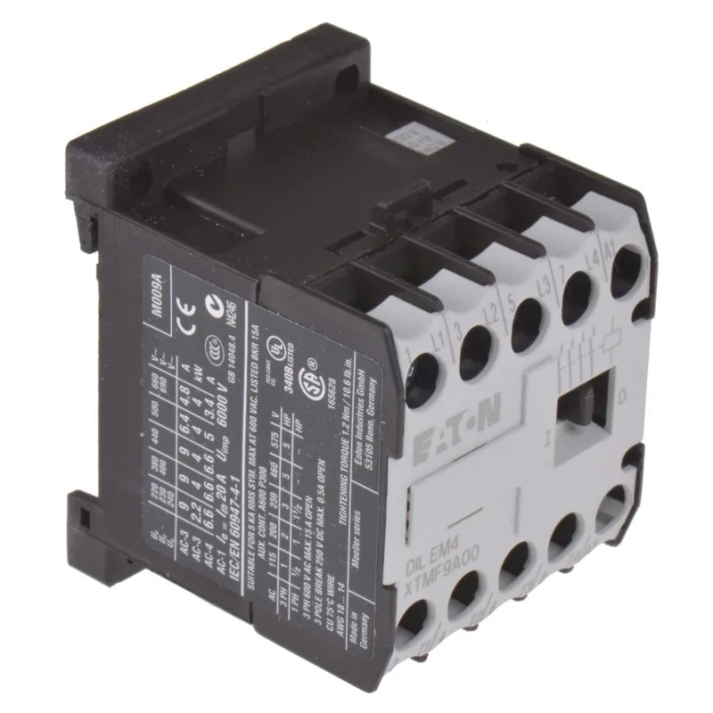 Eaton DILEM Contactor, 4-Pole, 230V AC Coil, 9 A Contact Current, 4 kW Power Rating 051804 DILEM4(230V50HZ,240V60HZ)