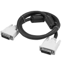 RS PRO Male DVI-D Dual Link to Male DVI-D Cable 3 m Black Polyvinyl Chloride Jacket DVIDDMM3M
