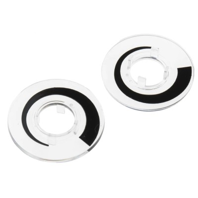RS PRO 29 mm Knob Diameter Clear Potentiometer Dial for 11 mm Circular Shaft 468-0666