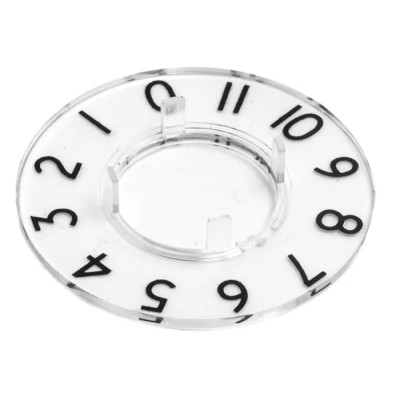 RS PRO 36.8 mm Knob Diameter Clear Potentiometer Dial for 17 mm Shaft Circular 468-0701