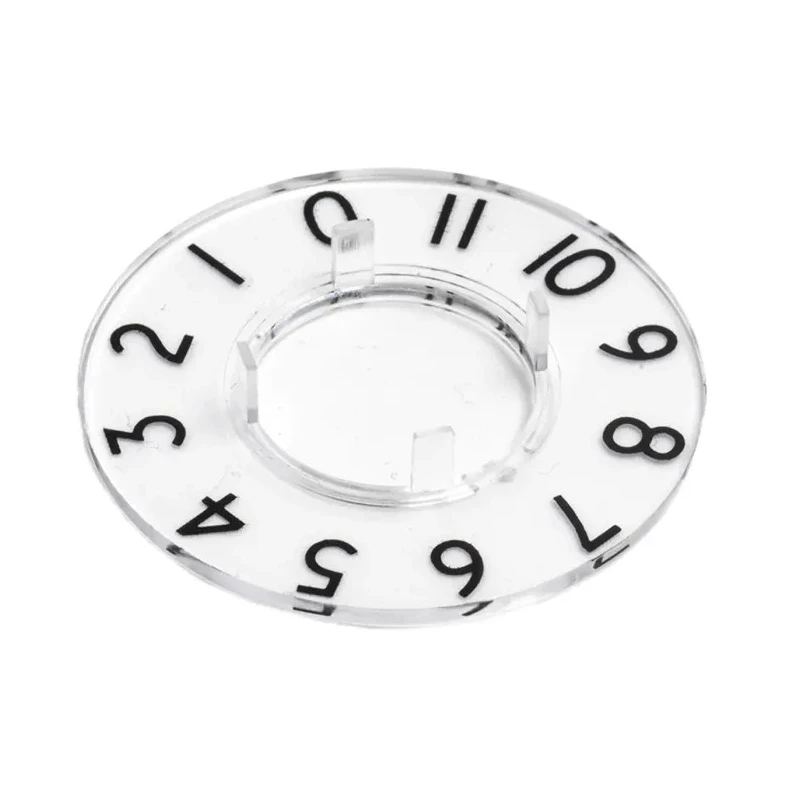 RS PRO 36.8 mm Knob Diameter Clear Potentiometer Dial for 17 mm Shaft Circular 468-0701