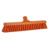 Vikan Push Broom Orange for Wet Areas and Dry Areas, Width 410mm, Bristle Length 52mm, Model 31747