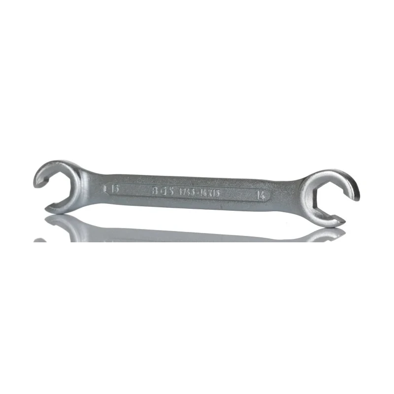 RS PRO 6-Piece Flare Nut Spanner Set 8 x 9 To 18 x 19 mm Chrome Vanadium Steel 468-3586