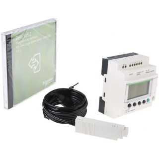 Schneider Electric Zelio Logic 2 Series PLC CPU, 6-Input, Analogue and Digital Input, 4 Relay Outputs, DIN Rail SR3PACKBD