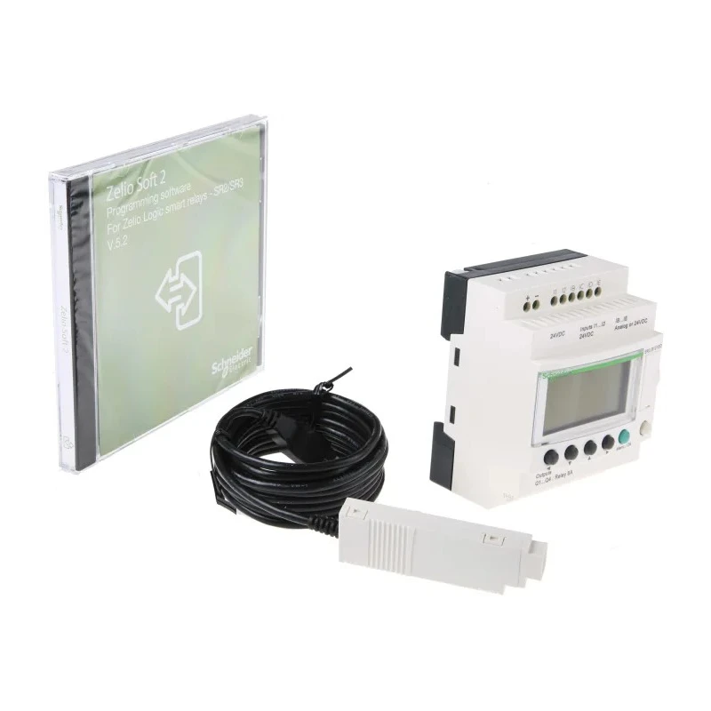 Schneider Electric Zelio Logic 2 Series PLC CPU, 6-Input, Analogue and Digital Input, 4 Relay Outputs, DIN Rail SR3PACKBD