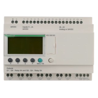 Schneider Electric Zelio Logic 2 Series PLC CPU, 16-Input, Analogue and Digital Inputs, 10 Relay Outputs, 24V SR3PACK2BD
