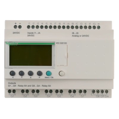 Schneider Electric Zelio Logic 2 Series PLC CPU, 16-Input, Analogue and Digital Inputs, 10 Relay Outputs, 24V SR3PACK2BD