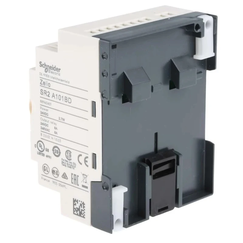 Schneider Electric Zelio Logic Series Logic Module, 6 Inputs, 4 Relay Outputs, Discrete Inputs, 24V DC, DIN Rail SR2A101BD