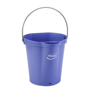 Vikan 6L Plastic Round Bucket with Handle, Purple, 260mm x 270mm x 258mm 56888