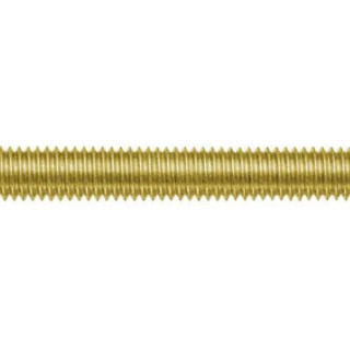 RS PRO Plain Brass Threaded Rod M8 Length 1m Plain Finish CZ121 Leaded Brass 468-7128