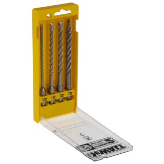 DeWALT 4-Piece SDS Plus Masonry Drill Bit Set, Steel, 5.5 mm to 10 mm DT9702-QZ