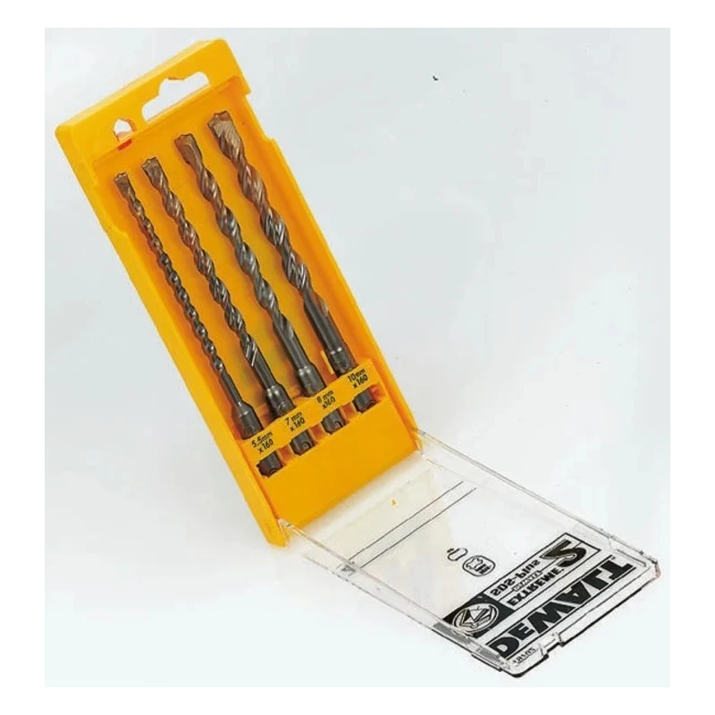 DeWALT Carbide Tip Hardened Steel Body SDS Plus Drill Bit 6.5mm Size, 160mm Overall Length DT9520-QZ
