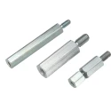 Wurth Elektronik M2.5 Spacer Stud, Steel Zinc Plated, 10 mm Body Length, 6 mm Stud Length 971100151