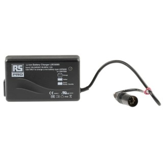 RS PRO Battery Pack Charger 16.8V Lithium-ion 3.5A with IEC Plug LBC6000