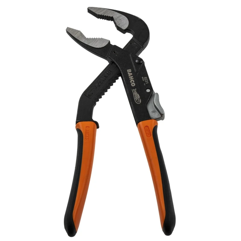 Bahco 4-Piece Water Pump Pliers, 225mm Overall Length, 53.5mm Jaw, Ergonomic Handle 8231