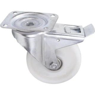 Tente Braked Swivel Castor, 350 kg Load Capacity, 160 mm Polyamide Wheel, Ball Bearing Hub 3477UOP160P63
