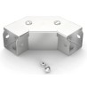 RS PRO 304 Stainless Steel Cable Trunking Accessory 90° Bend Front Lid 50 mm 471-1445