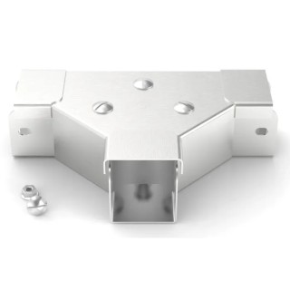 RS PRO 304 Stainless Steel Cable Trunking Accessory T-Junction Front-Lid 50mm United Kingdom 471-1502