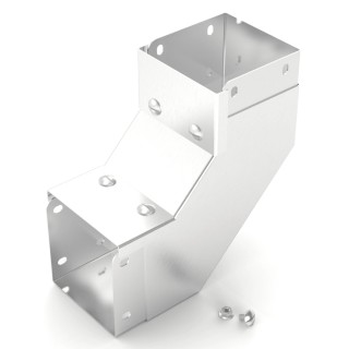 RS PRO 304 Stainless Steel Cable Trunking Accessory 50 mm 90° Bend Inside Lid 471-1467