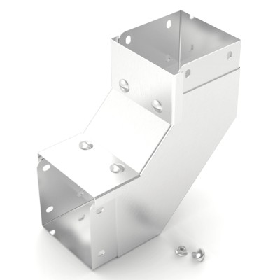 RS PRO 304 Stainless Steel Cable Trunking Accessory 50 mm 90° Bend Inside Lid 471-1467