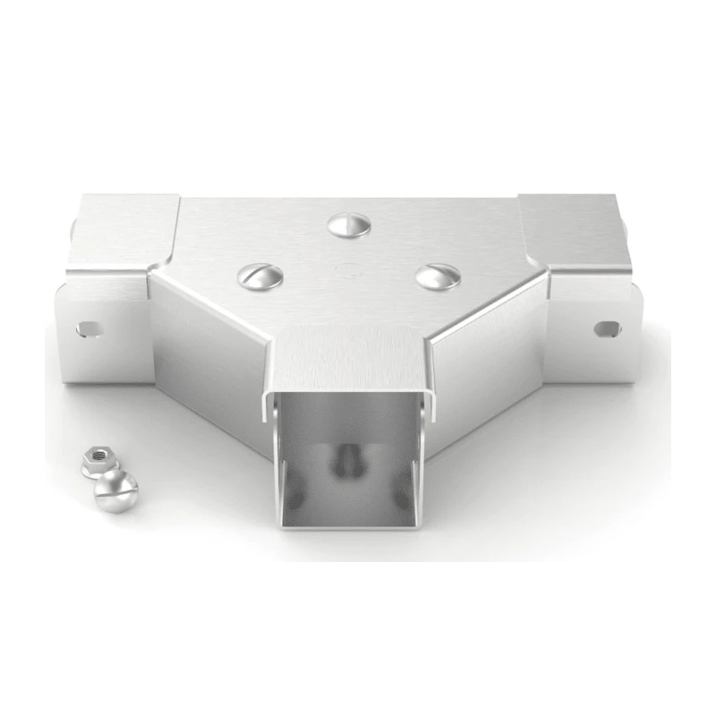 RS PRO 304 Stainless Steel Cable Trunking Accessory T-Junction Front-Lid 75 mm 471-1518