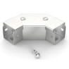 RS PRO 304 Stainless Steel Cable Trunking Accessory 90° Bend Front Lid 75 mm 471-1451