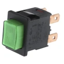 Marquardt Illuminated Push Button Switch, Panel Mount, Green, Rectangular, DPDT, IP67, 230V 16A 1687.1104