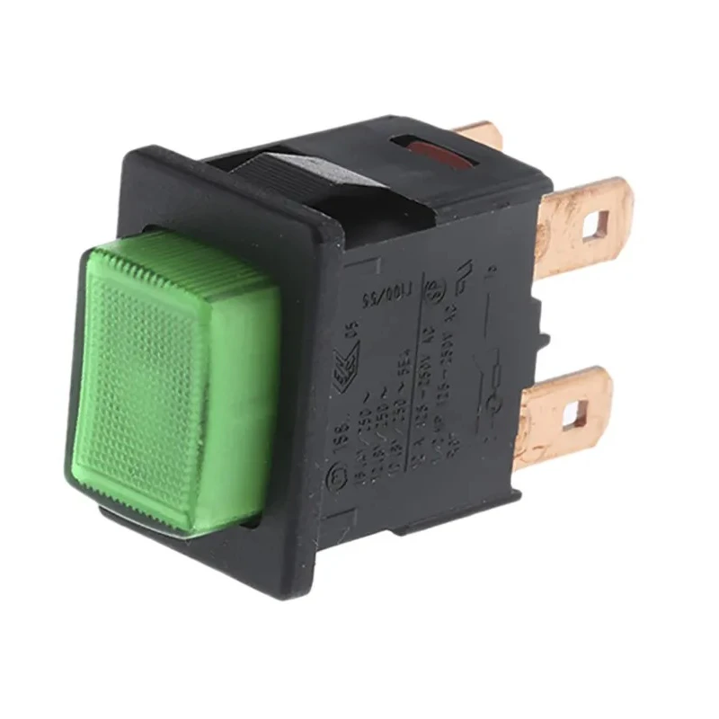 Marquardt Illuminated Push Button Switch, Panel Mount, Green, Rectangular, DPDT, IP67, 230V 16A 1687.1104