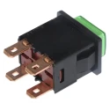 Marquardt Illuminated Push Button Switch, Panel Mount, Green, Rectangular, DPDT, IP67, 230V 16A 1687.1104