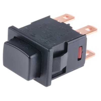 Arcolectric (Bulgin) Ltd 1683 Series Push Button Switch, Latching, Panel Mount, DPDT, IP67, 250 V ac, 16 A Contact 1684.1101