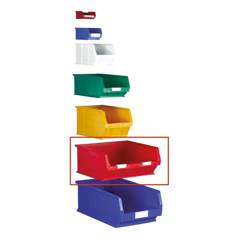 RS PRO Polypropylene Storage Bin 376 mm x 419 mm x 180 mm Orange 469-6740