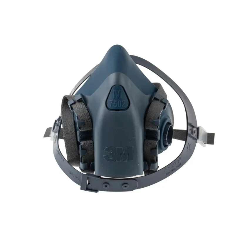 3M 7500 Series Half Mask Respirator Mask, Size M, Silicone Construction, NIOSH Approved 7502