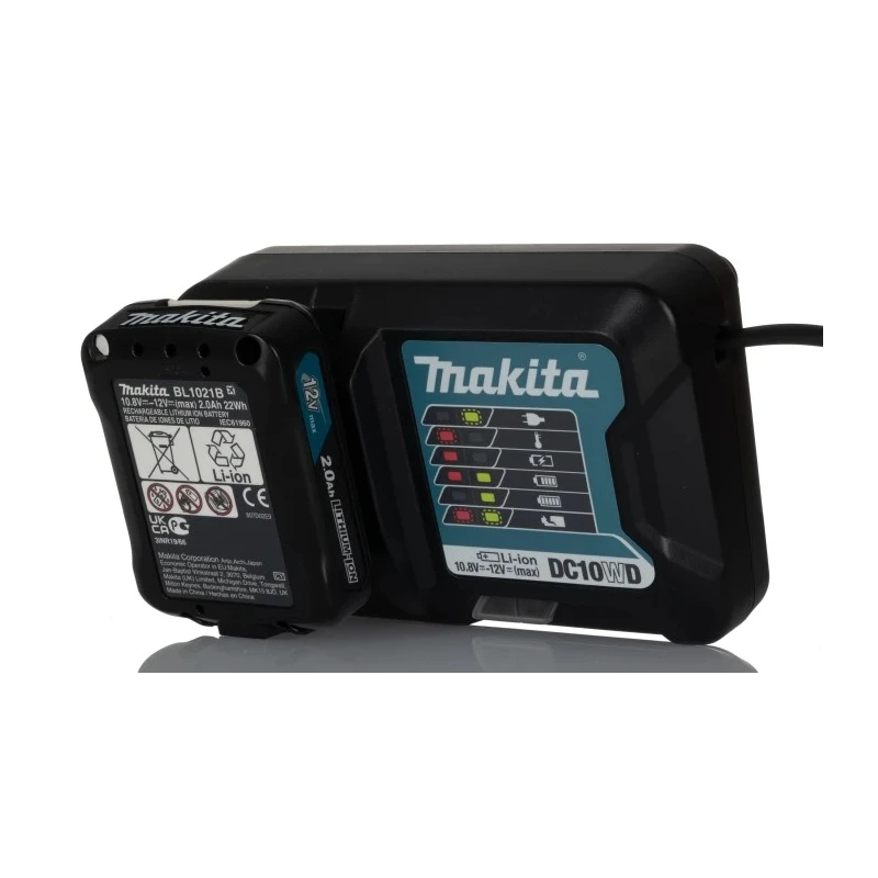 Makita 3/8 in 12V Brushed Motor Cordless Impact Wrench 2 Ah Battery Capacity 2600rpm Speed TW140DWAE