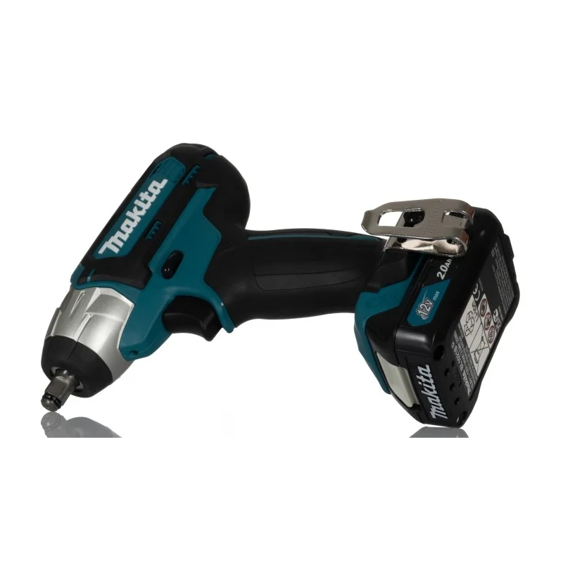 Makita 3/8 in 12V Brushed Motor Cordless Impact Wrench 2 Ah Battery Capacity 2600rpm Speed TW140DWAE