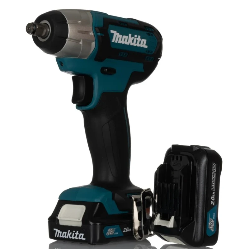 Makita 3/8 in 12V Brushed Motor Cordless Impact Wrench 2 Ah Battery Capacity 2600rpm Speed TW140DWAE