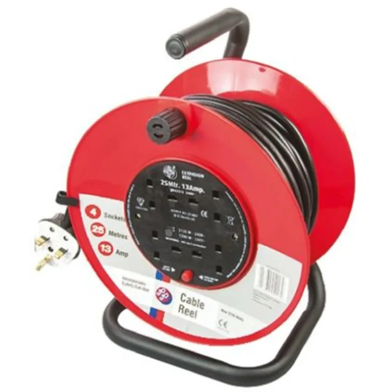 Schneider Electric 25 m 4 Socket Type G Cable Reel, 240V, IP44 JJR42513