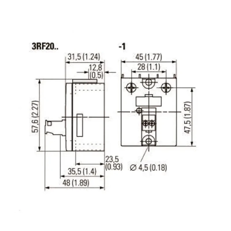 Siemens 3RF2 Series Solid State Relay, 30 A Load, DIN Rail Mount, 230 V Load, 24V DC Control 3RF2030-1AA02