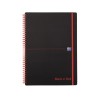Black n Red A4 Wirebound Hard Cover Ruled Notepad, 140 Sheets 100080166