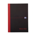Black n Red A5 Casebound Hard Cover Notepad with 192 Ruled Sheets 100080459