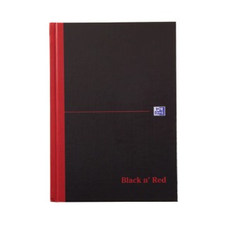 Black n Red A5 Casebound Hard Cover Notepad with 192 Ruled Sheets 100080459