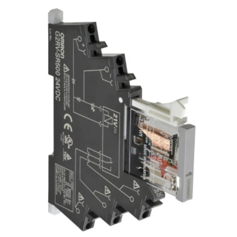 Omron DIN Rail Power Relay 48V ac/dc Coil 6A Switching Current SPDT G2RV-SR500 AC/DC48