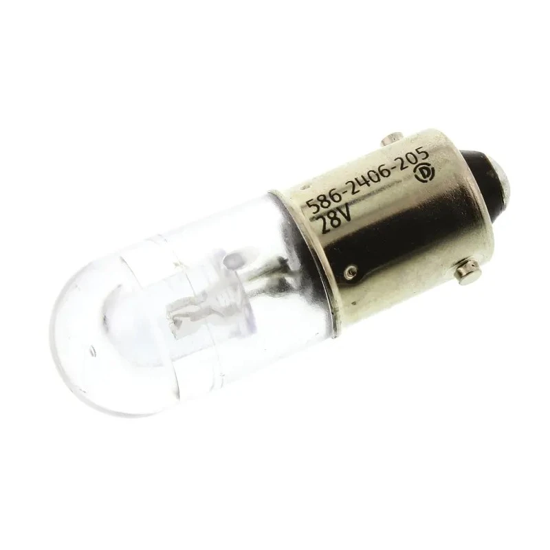 Dialight White Indicator Lamp Single Chip 28V DC BA9 Base 10 mm Diameter 586-2406-205F