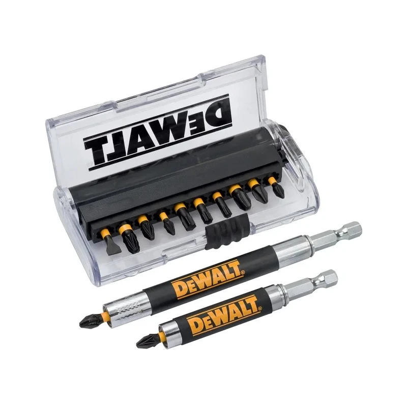 DeWALT Pozidriv Slotted Phillips Torx Screwdriver Bit Set 14 Pieces DT70512T-QZ