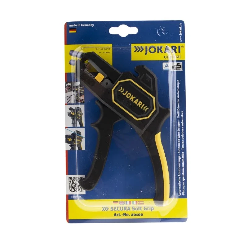 Jokari Titanium Nitride Coated Single Core Wire Stripper 6 to 18 mm Stripping Range, 6 mm Overall Length 20100