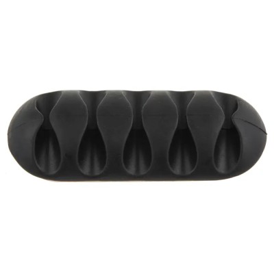 RS PRO Black Polyvinyl Chloride Cable Retainer, 5 Apertures, 66mm Length x 11.5mm Width 179-2897