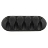 RS PRO Black Polyvinyl Chloride Cable Retainer, 5 Apertures, 66mm Length x 11.5mm Width 179-2897