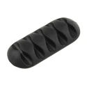 RS PRO Black Polyvinyl Chloride Cable Retainer, 5 Apertures, 66mm Length x 11.5mm Width 179-2897