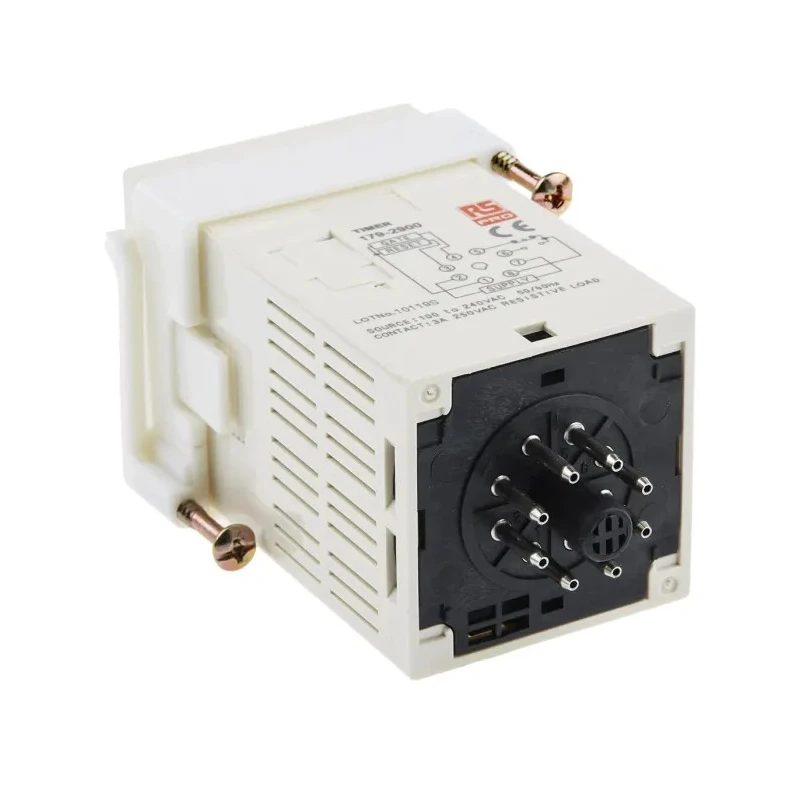 RS PRO Timer Relay, 1-Contact SPDT, 100-240 V AC Supply, Power-On Delay, Timer 99 min 59 s 179-2900